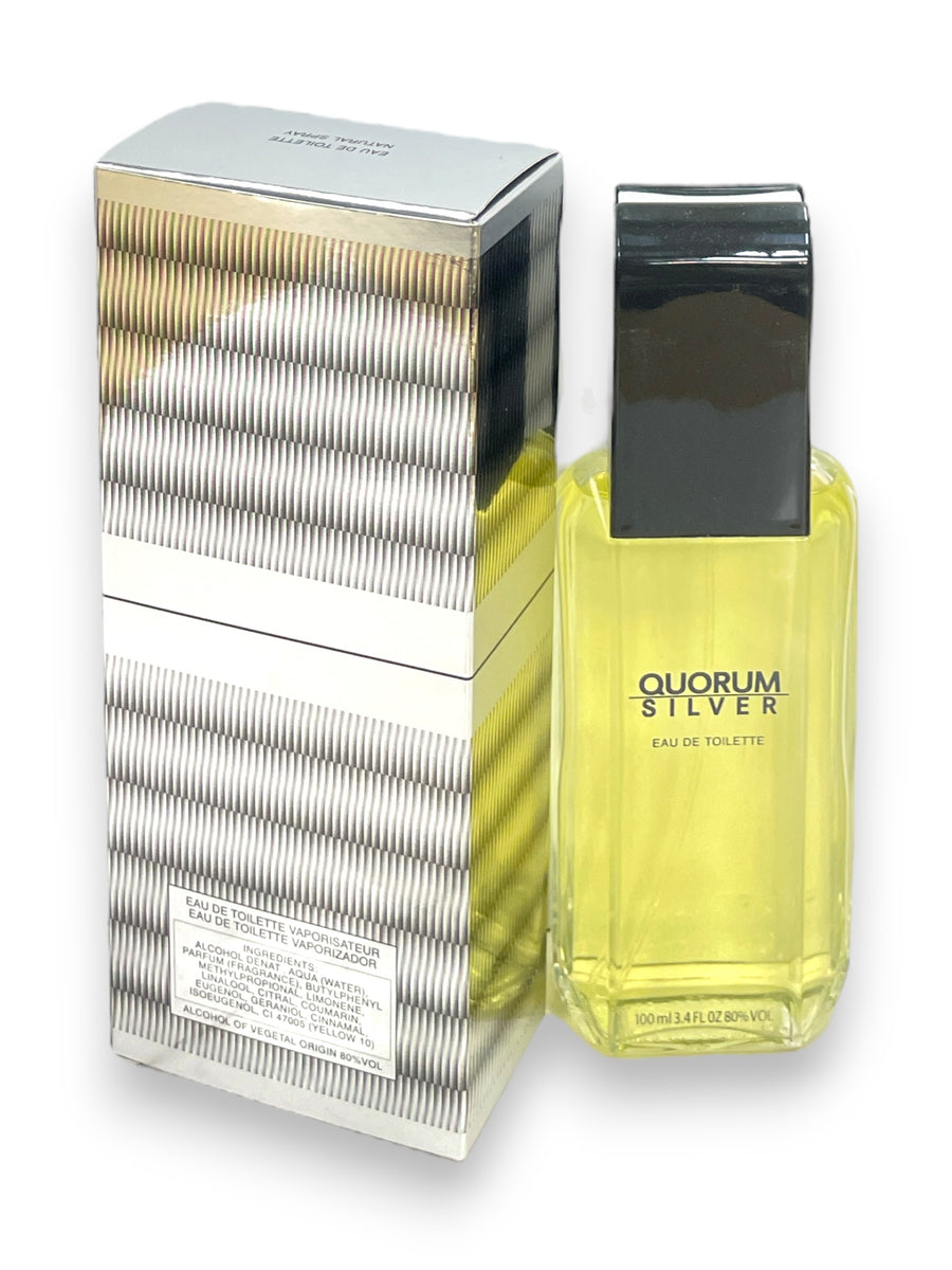 Fashion perfume quorum silver