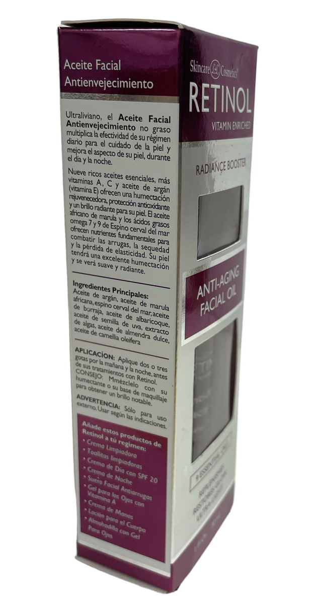 Skincare Cosmetics Retinol Radiance Booster AntiAging Facial Oil