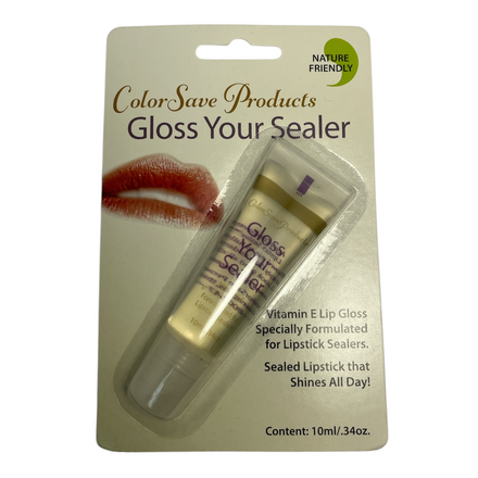 Color Save Products Lip Gloss Lipstick Sealer with Vitamin E, 10 ml / 0.34 oz