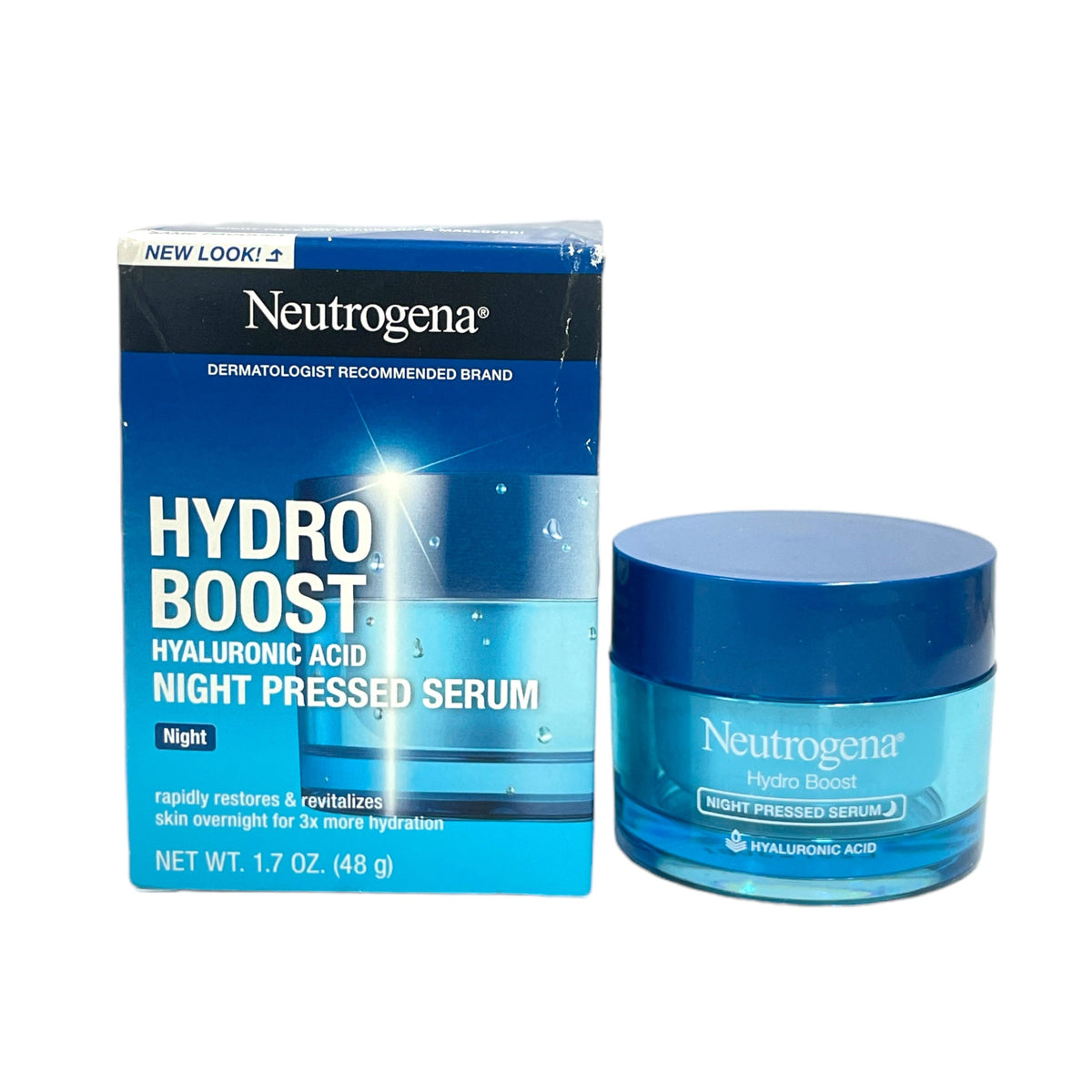 Neutrogena Hydro Boost Night Pressed Serum 1.7 oz product package