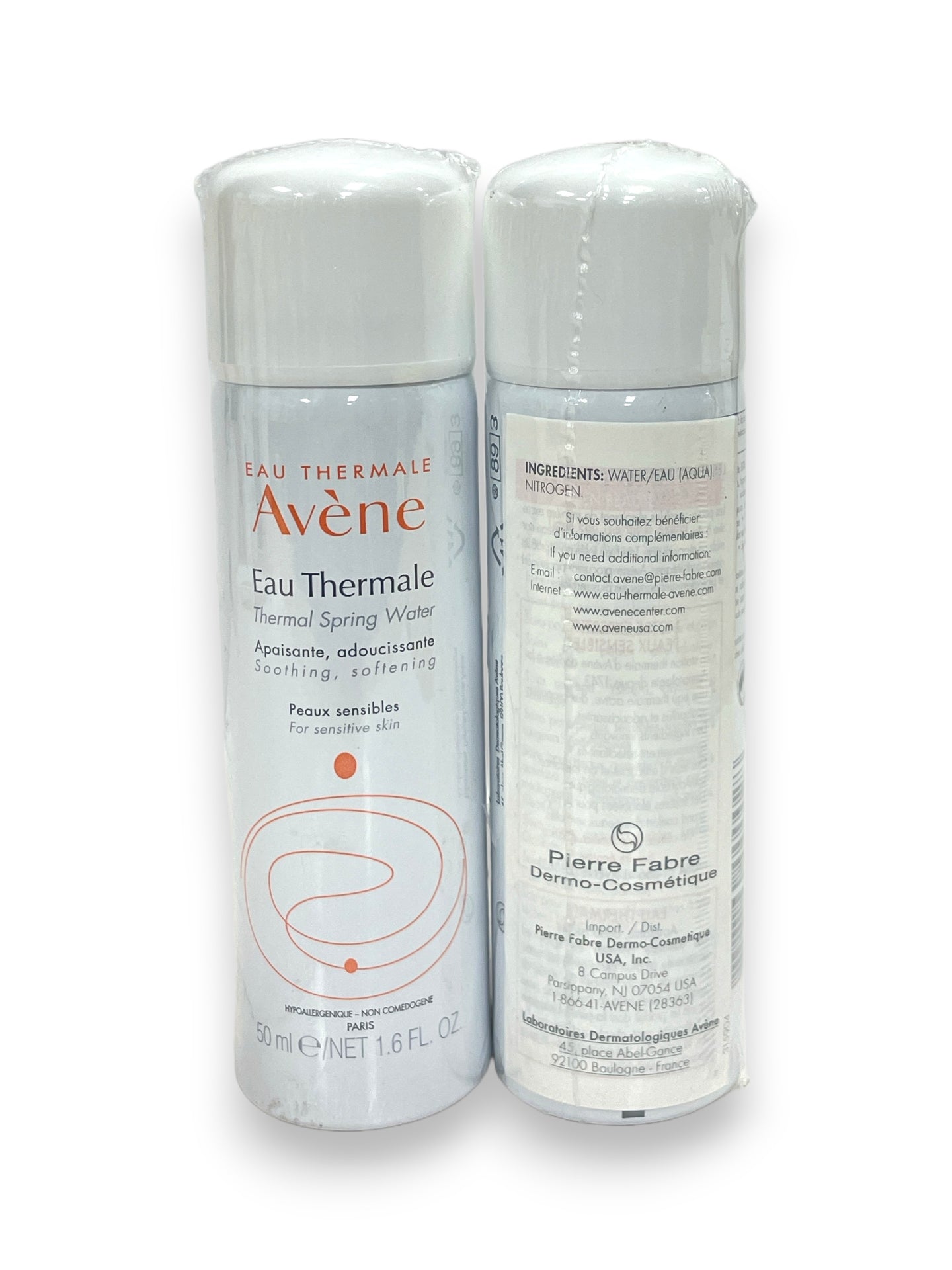 Avene Eau Thermale Thermal Springs Water Soothing, Softening Lot of 2 x (50ml / 1.6fl.oz)