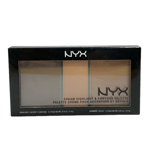 NYX Cream Highlight & Contour Palette -Highlight: 2x(0.15oz/4.4g) -Shimmer 1x(0.07oz / 2.2g)