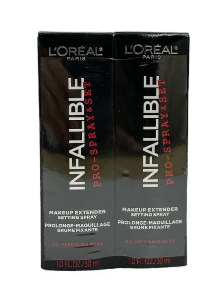 L'Oreal Infallible Pro-Spray & Set Makeup Extender Setting Spray Lot of 2 x (1.0fl.oz / 30ml)