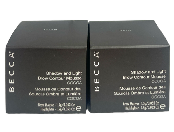 Becca Shadow and Light Brow Contour Mousse (Cocoa) Lot of 2