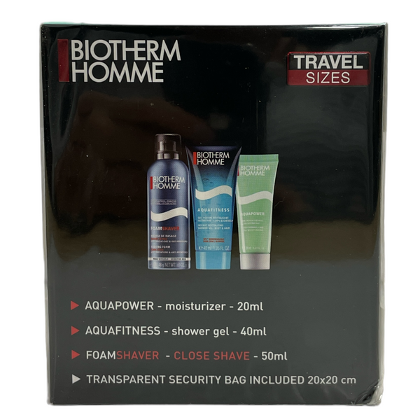 Biotherm Homme Day Tripper Travel Sizes Set (Moisturizer; Shaving Foam; Shower Gel)