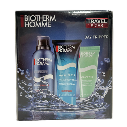 Biotherm Homme Day Tripper Travel Sizes Set (Moisturizer; Shaving Foam; Shower Gel)