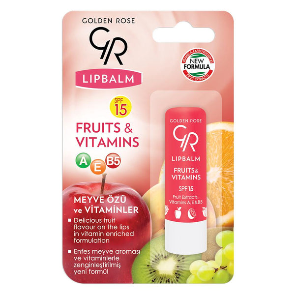 GOLDEN ROSE Lip Balm Fruits & Vitamins SPF 15