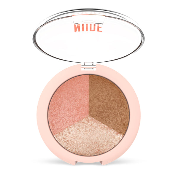 Golden Rose Nude Look Baked Trio Face Powder