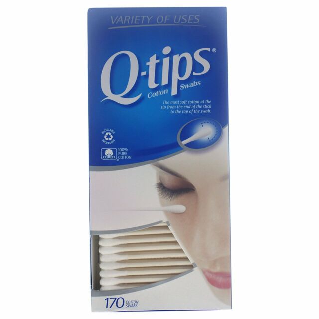Q-Tips Cotton Swabs 170 Units 100% Pure Cotton